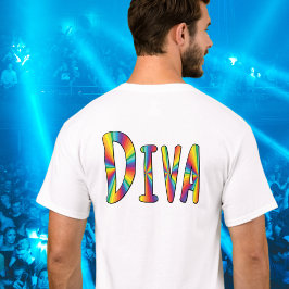 DIVAゲイプライドレインボーフラッグ素晴らしいLGBT LGBTQ Tシャツ