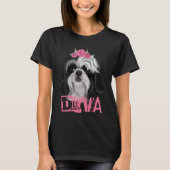 DIVAシーズー（犬）チュ Tシャツ (正面)