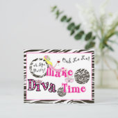 「DIVAスパパーティー!」 はがき招待状 インビテーションポストカード (スタンド正面)