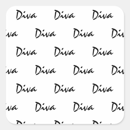 Divaパーソナライズステッカー スクエアシール (正面)