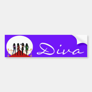 Divaファッションガールズオンレッドカーペットバンパーシール バンパーステッカー