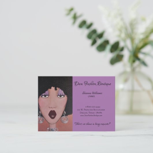 「DIVAファッションブティック」名刺 名刺 (スタンド正面)