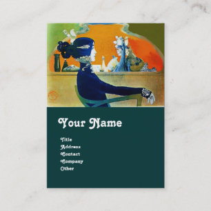 DIVAブルーモノグラム美しいサロン、メイクアップアーティスト 名刺