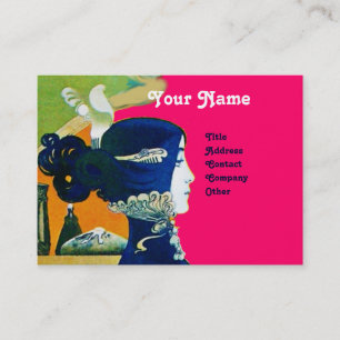 DIVAブルーモノグラム美しいサロン、メイクアップアーティスト 名刺