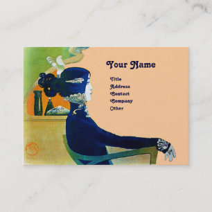 DIVAブルーモノグラム美しいサロン、メイクアップアーティスト 名刺