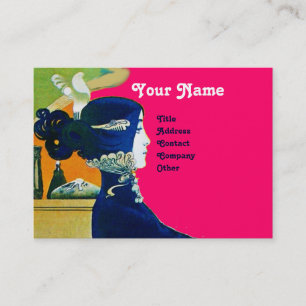 DIVAブルーモノグラム美しいサロン、メイクアップアーティスト 名刺