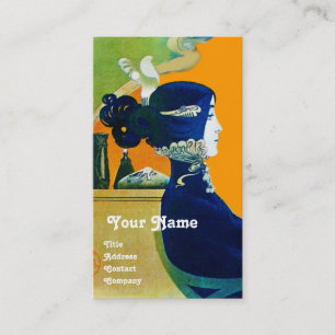 DIVAブルーモノグラム美しいサロン、メイクアップアーティスト 名刺