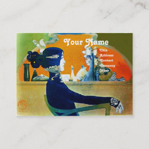 DIVAブルーモノグラム美しいサロン、メイクアップアーティスト 名刺