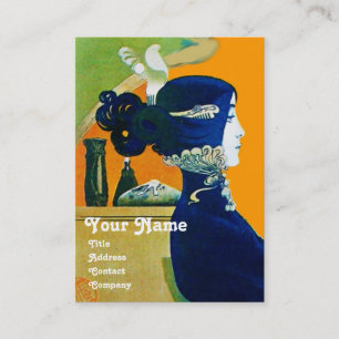 DIVAブルーモノグラム美しいサロン、メイクアップアーティスト 名刺