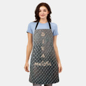 DIVA悪意の色数々ののスネークスキンプリントエプロン エプロン (着用した状態)