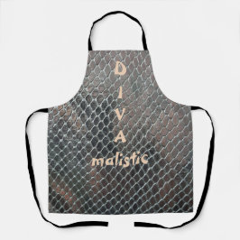 DIVA悪意の色数々ののスネークスキンプリントエプロン エプロン