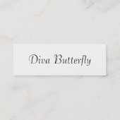 Diva蝶プロファイルカード – カスタマイズ可能 スキニー名刺 (裏面)