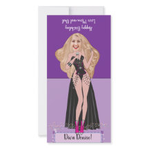 Diva誕生日ポップ・アートのDIYアップカード