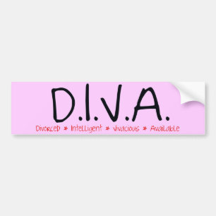 DIVA離婚した女性 バンパーステッカー