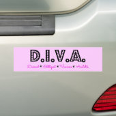 DIVA離婚した女性 バンパーステッカー (車上)