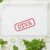 「DIVA – スタンプと承認！」 キッチンタオル (折り畳み)