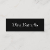 Diva Butterfly Iプロファイルカード – カスタマイズ可能 スキニー名刺 (裏面)