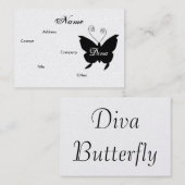Diva Butterfly Iプロファイルカード – カスタマイズ可能 名刺 (正面/裏面)