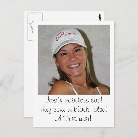 DIVA Caps(www.zazzle.com/LadyDenise   ) ポストカード (正面/裏面)