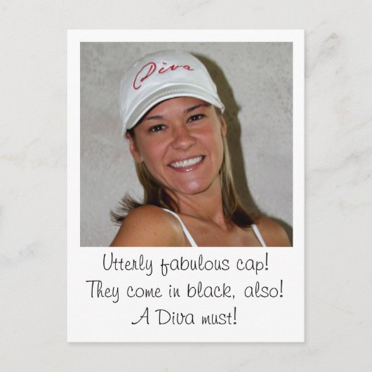 DIVA Caps(www.zazzle.com/LadyDenise   ) ポストカード (正面)