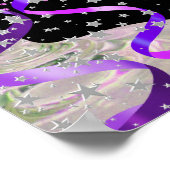 Diva Fabulous 50 LADY Purple Pink Champagne ポスター (角)