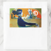 DIVA IN BLUE,美しいファッションモノグラム 長方形シール (バッグ)