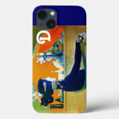 DIVA IN BLUE,美しいファッションモノグラム Case-Mate iPhoneケース (裏面)