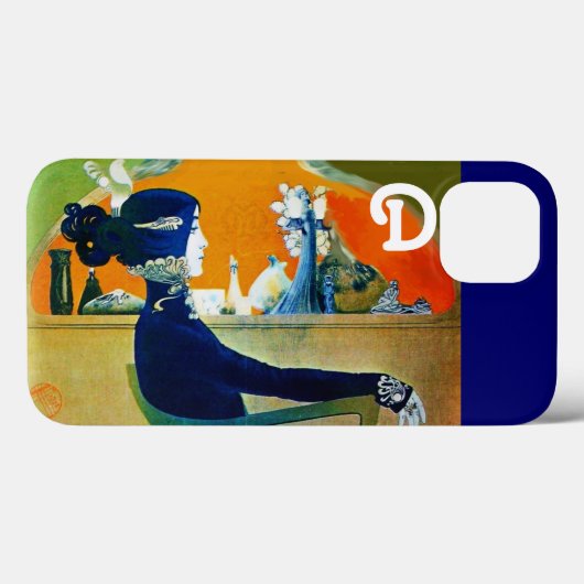 DIVA IN BLUE,美しいファッションモノグラム Case-Mate iPhoneケース (裏面 (横))