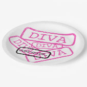 "DIVA - Just Sayin"パーティー紙プレート ペーパープレート (アングル)