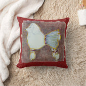 Diva Poodle Throw Pillow クッション (ブランケット)
