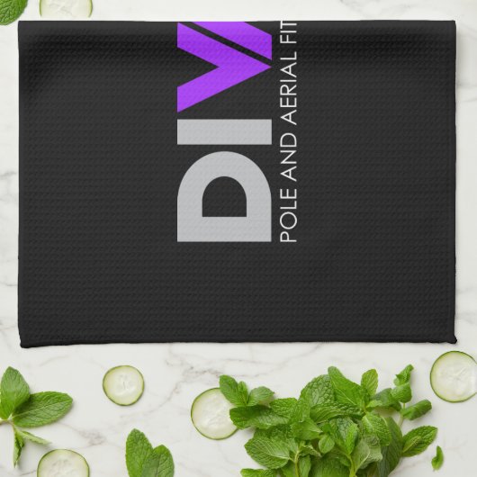 DivaFitタオル(暗い) キッチンタオル (折り畳み)