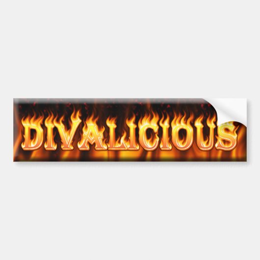 divalicious バンパーステッカー (正面)