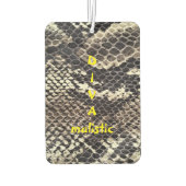 DIVAmalistic Brown Snakeskinプリント空気清浄機 カーエアーフレッシュナー (裏面)