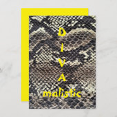 DIVAmalistic Brown Snakeskinプリント (正面/裏面)