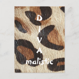 DIVAmalistic Leopard印刷はがき ポストカード