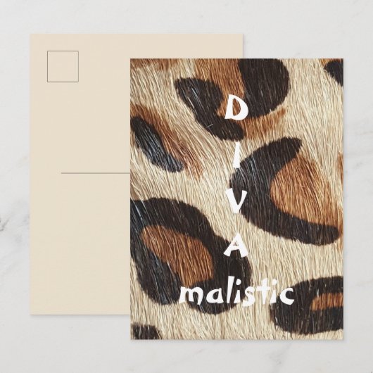 DIVAmalistic Leopard印刷はがき ポストカード (正面/裏面)