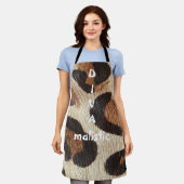 DIVAmalistic Leopard Printオールオーバーエプロン エプロン (着用した状態)