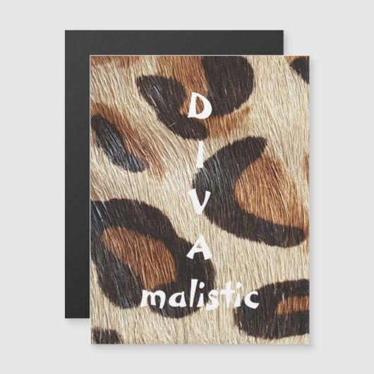 DIVAmalistic Leopard Print磁気カード (正面/裏面)