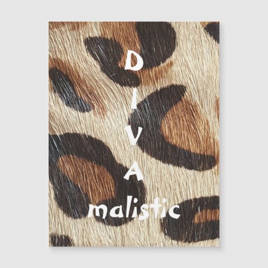 DIVAmalistic Leopard Print磁気カード (正面)