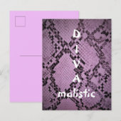 DIVAmalistic Purple Snakeskinプリントはがき ポストカード (正面/裏面)