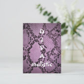 DIVAmalistic Purple Snakeskinプリントはがき ポストカード (スタンド正面)