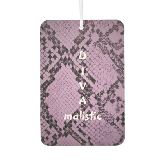 DIVAmalistic Purple Snakeskinプリントエアーフレッシュナー カーエアーフレッシュナー (正面)