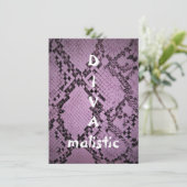 DIVAmalistic Purple Snakeskinプリントフラットカード (スタンド正面)