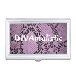 DIVAmalistic Purple Snakeskinプリントホルダー 名刺入れ