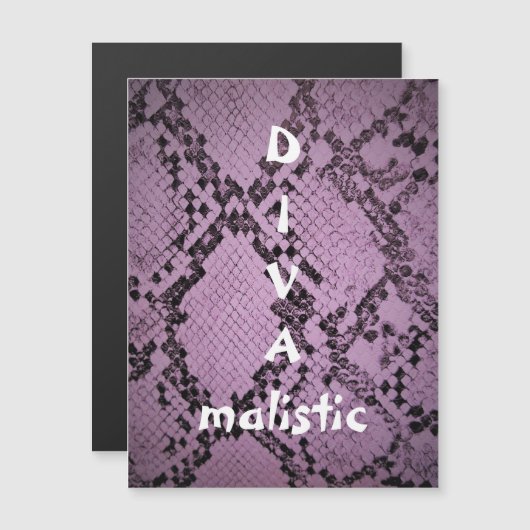 DIVAmalistic Purple Snakeskin磁気カード (正面/裏面)