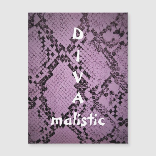 DIVAmalistic Purple Snakeskin磁気カード (正面)