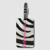 DIVAmalistic Zebraプリントラゲッジタグ ラゲッジタグ (正面縦)