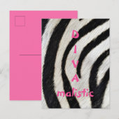 DIVAmalistic Zebra印刷はがき ポストカード (正面/裏面)
