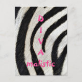 DIVAmalistic Zebra印刷はがき ポストカード (正面)