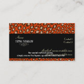 Divas/DIYの背景用Leopard印刷 名刺 (裏面)